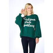  Michigan State Stewart Simmons The Glitter Script Balloon Pullover