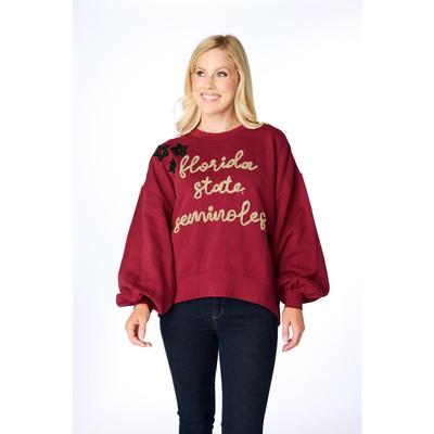 Florida State Stewart Simmons The Glitter Script Balloon Pullover