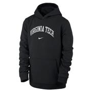  Virginia Tech Nike Youth Arch Club Fleece Hoodie