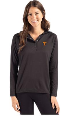 Tennessee Cutter & Buck Women's Coastline Epic Comfort Hooded Shirt