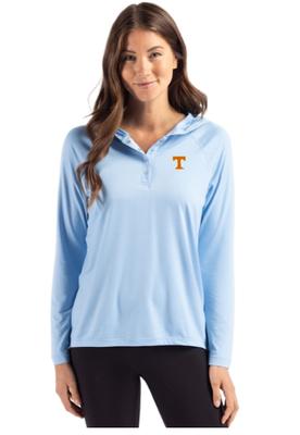 Tennessee Cutter & Buck Women's Coastline Epic Comfort Hooded Shirt