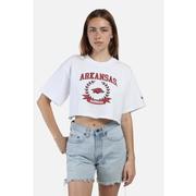  Arkansas Hype And Vice Giant Logo Track Top Cropped Tee