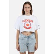  Clemson Hype And Vice Giant Logo Track Top Cropped Tee