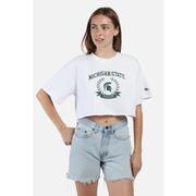  Michigan State Hype And Vice Giant Logo Track Top Cropped Tee