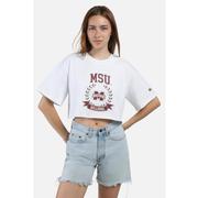  Mississippi State Hype And Vice Giant Logo Track Top Cropped Tee