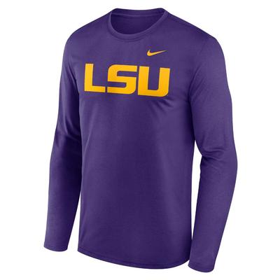 LSU Nike Legend Primary Logo Long Sleeve Tee