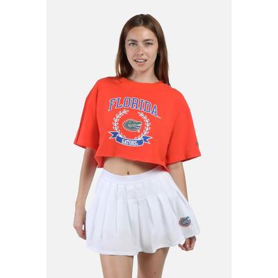 Florida Hype And Vice Giant Logo Track Top Cropped Tee ORANGE