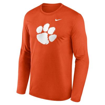 Clemson Nike Legend Primary Logo Long Sleeve Tee UNIV_ORANGE