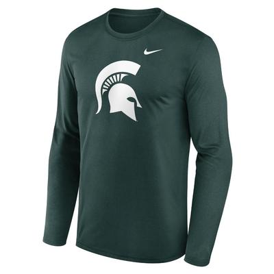 Michigan State Nike Legend Primary Logo Long Sleeve Tee PRO_GREEN