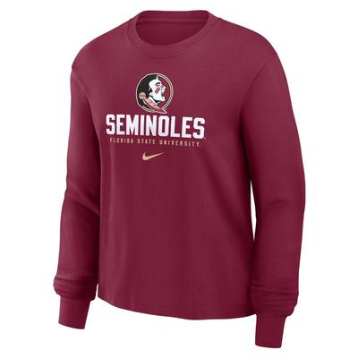 Florida State Nike Women's Cotton Boxy Long Sleeve Tee