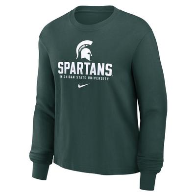 Michigan State Nike Women's Cotton Boxy Long Sleeve Tee