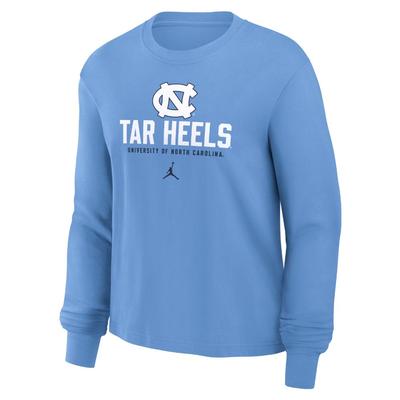 UNC Jordan Brand Women's Cotton Boxy Long Sleeve Tee