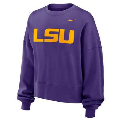 LSU Nike Women's Essential Fleece Crew