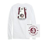  Florida State Southern Tide Cornhole Board Long Sleeve Tee