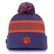  Clemson Nike Sideline Peak Standard Cuff Pom Beanie