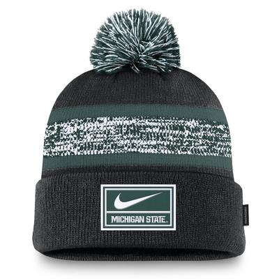 Michigan State Nike Sideline Peak Standard Cuff Pom Beanie