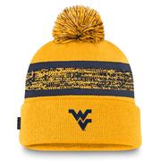  West Virginia Nike Sideline Peak Standard Cuff Pom Beanie