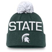  Michigan State Nike Peak Standard Cuff Pom Beanie