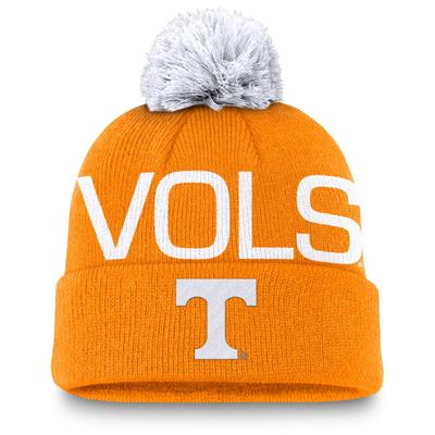 Tennessee Nike Peak Standard Cuff Pom Beanie