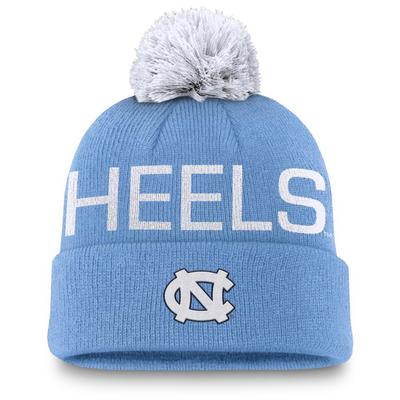 UNC Jordan Brand Peak Standard Cuff Pom Beanie