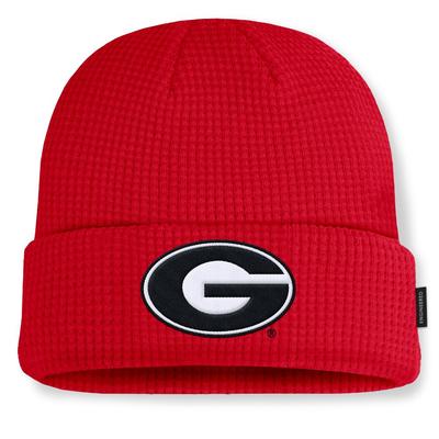 Georgia Nike Sideline Terra Standard Cuff Waffle Beanie