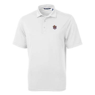 LSU Cutter and Buck Vault Sailor Virtue Eco Pique Polo WHITE