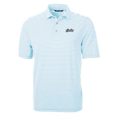 UCF Cutter and Buck Vault Citronauts Striped Virtue Eco Pique Polo