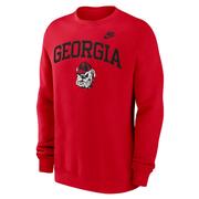  Georgia Nike Embroidered Arch Vintage Fleece Crew