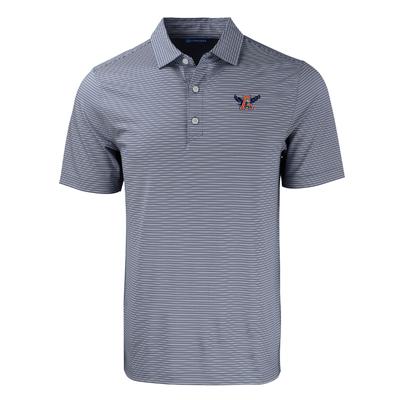 Auburn Cutter & Buck Vault Eagle A Forge Eco Double Stripe Stretch Recycled Polo NAVY