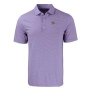  Lsu Cutter & Buck Vault Sailor Forge Double Stripe Polo