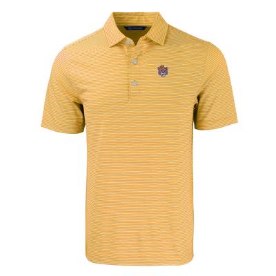 LSU Cutter & Buck Vault Sailor Forge Double Stripe Polo