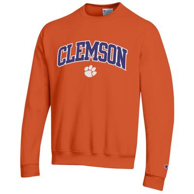 Clemson Champion Applique Arch Over Logo Crew