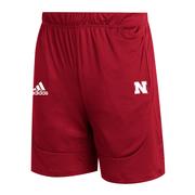  Nebraska Adidas Men's Sideline Knit Shorts