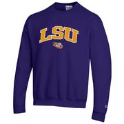  Lsu Champion Applique Arch Over Logo Crew