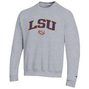  Lsu Champion Applique Arch Over Logo Crew