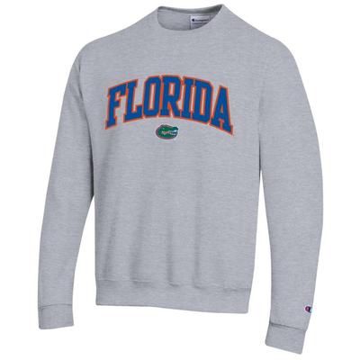 Florida Champion Applique Arch Over Logo Crew HTHR_GREY