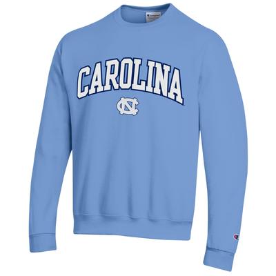 UNC Champion Applique Arch Over Logo Crew