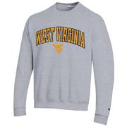  West Virginia Champion Applique Arch Over Logo Crew