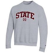  Mississippi State Champion Applique Arch Over Logo Crew