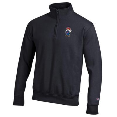 Nebraska Champion Embroidered 1/4 Zip Pullover BLACK