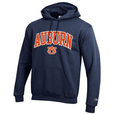 Auburn Champion Applique Arch Over Logo Hoodie