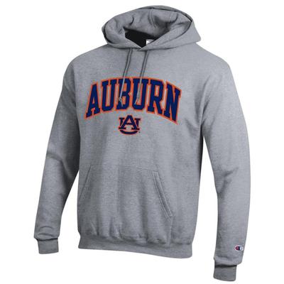 Auburn Champion Applique Arch Over Logo Hoodie