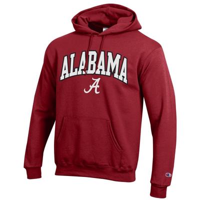 Alabama Champion Applique Arch Over Logo Hoodie