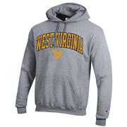  West Virginia Champion Applique Arch Over Logo Hoodie