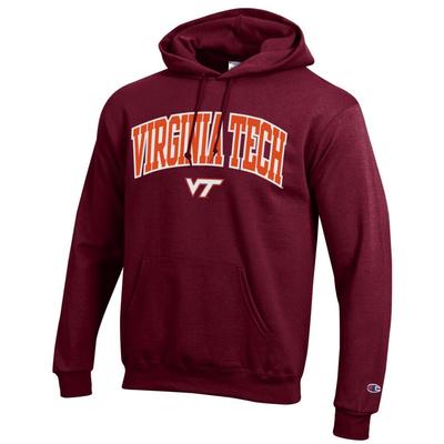 Virginia Tech Champion Applique Arch Over Logo Hoodie