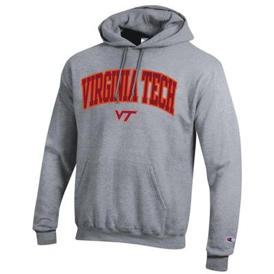 Virginia Tech Champion Applique Arch Over Logo Hoodie