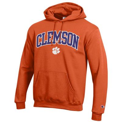 Clemson Champion Applique Arch Over Logo Hoodie