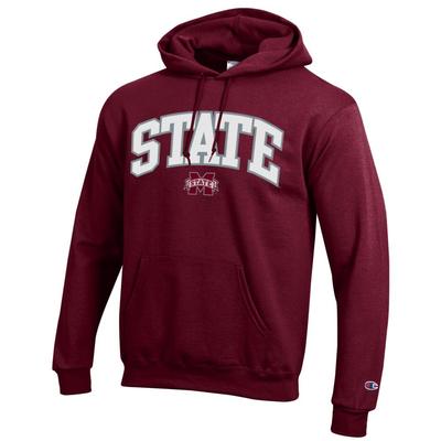 Mississippi State Champion Applique Arch Over Logo Hoodie