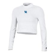  Kentucky Champion Women's Fitted Long Sleeve Mock Crop Top