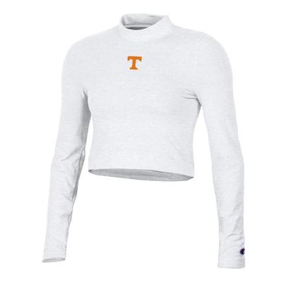 Tennessee Champion Women's Fitted Long Sleeve Mock Crop Top